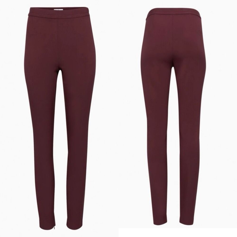 Aritzia Babaton High Waisted Serra pant in dark maroon women’s size 6
